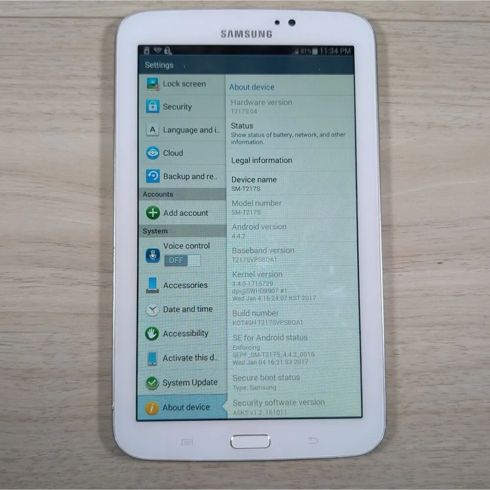 Samsung Galaxy Tab 3 7.0 SM-T217S 16GB White Sprint Android Tablet Tested